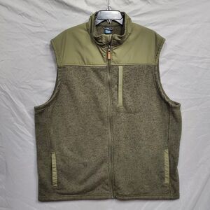 George 3XL 54-56 Green Zip Up Vest Fleece Lined